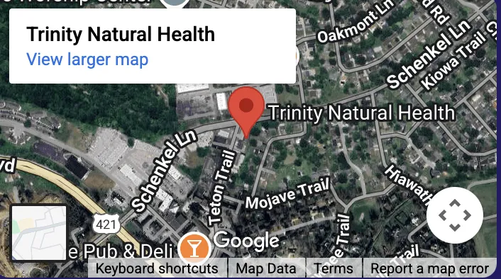 trinity natural health map